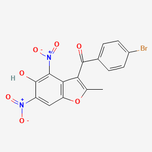 (4-bromophenyl)(5-hydroxy-2-methyl-4,6-dinitro-1-benzofuran-3-yl)methanone