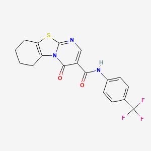 4-oxo-N-[4-(trifluoromethyl)phenyl]-6,7,8,9-tetrahydro-4H-pyrimido[2,1-b][1,3]benzothiazole-3-carboxamide