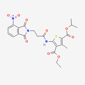 4-ethyl 2-isopropyl 3-methyl-5-{[3-(4-nitro-1,3-dioxo-1,3-dihydro-2H-isoindol-2-yl)propanoyl]amino}-2,4-thiophenedicarboxylate