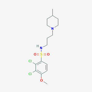 2,3-dichloro-4-methoxy-N-[3-(4-methyl-1-piperidinyl)propyl]benzenesulfonamide