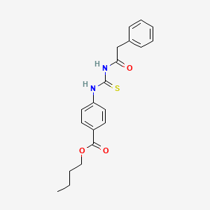 molecular formula C20H22N2O3S B4869365 Butyl 4-{[(phenylacetyl)carbamothioyl]amino}benzoate 