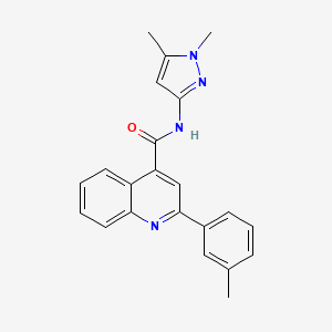 N-(1,5-dimethyl-1H-pyrazol-3-yl)-2-(3-methylphenyl)-4-quinolinecarboxamide