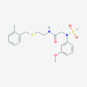 N~2~-(3-methoxyphenyl)-N~1~-{2-[(2-methylbenzyl)thio]ethyl}-N~2~-(methylsulfonyl)glycinamide