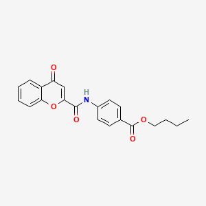 molecular formula C21H19NO5 B4869475 butyl 4-{[(4-oxo-4H-chromen-2-yl)carbonyl]amino}benzoate 