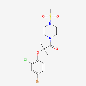 2-(4-BROMO-2-CHLOROPHENOXY)-2-METHYL-1-[4-(METHYLSULFONYL)PIPERAZINO]-1-PROPANONE