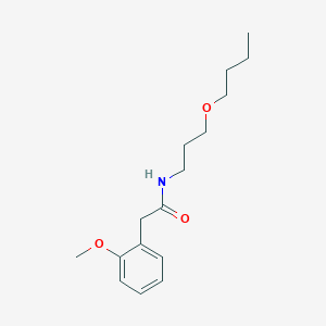 molecular formula C16H25NO3 B4869485 N-(3-butoxypropyl)-2-(2-methoxyphenyl)acetamide 