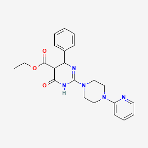 ethyl 4-oxo-6-phenyl-2-[4-(2-pyridinyl)-1-piperazinyl]-1,4,5,6-tetrahydro-5-pyrimidinecarboxylate