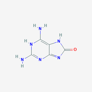 molecular formula C5H6N6O B048695 2,6-二氨基-8-嘌呤半硫酸盐一水合物 CAS No. 123333-49-3