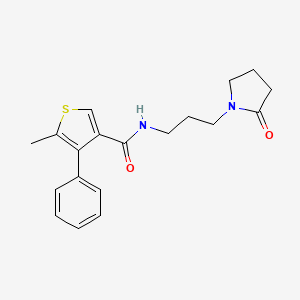 molecular formula C19H22N2O2S B4869500 5-methyl-N-[3-(2-oxopyrrolidin-1-yl)propyl]-4-phenylthiophene-3-carboxamide 