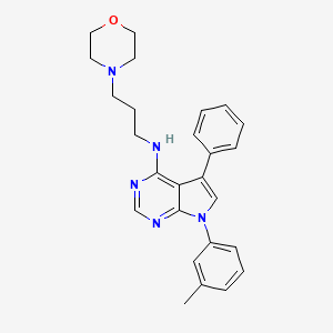 7-(3-methylphenyl)-N-[3-(morpholin-4-yl)propyl]-5-phenyl-7H-pyrrolo[2,3-d]pyrimidin-4-amine