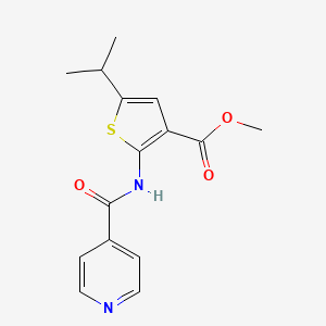 molecular formula C15H16N2O3S B4869567 methyl 2-(isonicotinoylamino)-5-isopropyl-3-thiophenecarboxylate 