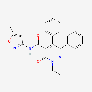 molecular formula C23H20N4O3 B4869595 2-ethyl-N-(5-methyl-3-isoxazolyl)-3-oxo-5,6-diphenyl-2,3-dihydro-4-pyridazinecarboxamide 