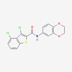 3,4-dichloro-N-(2,3-dihydro-1,4-benzodioxin-6-yl)-1-benzothiophene-2-carboxamide