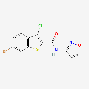 molecular formula C12H6BrClN2O2S B4869632 6-bromo-3-chloro-N-3-isoxazolyl-1-benzothiophene-2-carboxamide 