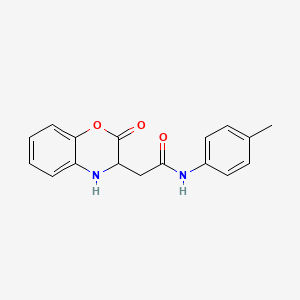 molecular formula C17H16N2O3 B4869637 N-(4-methylphenyl)-2-(2-oxo-3,4-dihydro-2H-1,4-benzoxazin-3-yl)acetamide 