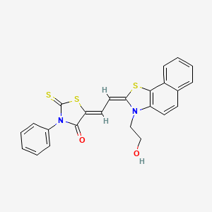 molecular formula C24H18N2O2S3 B4869665 (5Z)-5-[(2E)-2-[3-(2-hydroxyethyl)benzo[g][1,3]benzothiazol-2-ylidene]ethylidene]-3-phenyl-2-sulfanylidene-1,3-thiazolidin-4-one 