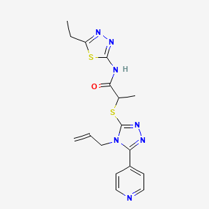 2-{[4-allyl-5-(4-pyridinyl)-4H-1,2,4-triazol-3-yl]thio}-N-(5-ethyl-1,3,4-thiadiazol-2-yl)propanamide