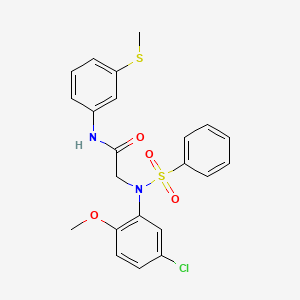 N~2~-(5-chloro-2-methoxyphenyl)-N~1~-[3-(methylthio)phenyl]-N~2~-(phenylsulfonyl)glycinamide