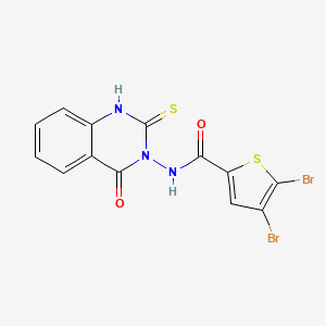 4,5-DIBROMO-N-[4-OXO-2-SULFANYL-3(4H)-QUINAZOLINYL]-2-THIOPHENECARBOXAMIDE