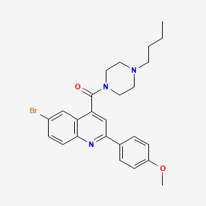 molecular formula C25H28BrN3O2 B4869728 6-bromo-4-[(4-butyl-1-piperazinyl)carbonyl]-2-(4-methoxyphenyl)quinoline 