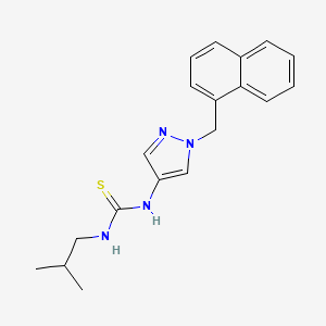 molecular formula C19H22N4S B4869735 N-isobutyl-N'-[1-(1-naphthylmethyl)-1H-pyrazol-4-yl]thiourea 