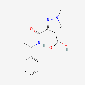 1-Methyl-3-(1-phenylpropylcarbamoyl)pyrazole-4-carboxylic acid