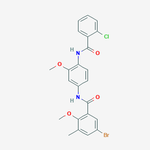 5-bromo-N-{4-[(2-chlorobenzoyl)amino]-3-methoxyphenyl}-2-methoxy-3-methylbenzamide