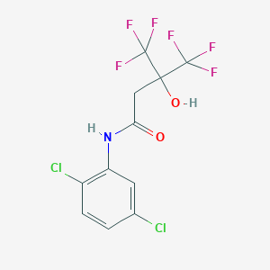 molecular formula C11H7Cl2F6NO2 B4869802 N~1~-(2,5-DICHLOROPHENYL)-4,4,4-TRIFLUORO-3-HYDROXY-3-(TRIFLUOROMETHYL)BUTANAMIDE 