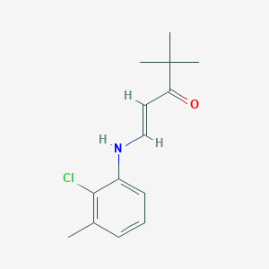 (E)-1-(2-chloro-3-methylanilino)-4,4-dimethylpent-1-en-3-one