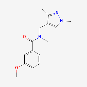 N-[(1,3-dimethyl-1H-pyrazol-4-yl)methyl]-3-methoxy-N-methylbenzamide