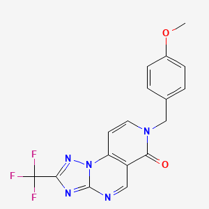 molecular formula C17H12F3N5O2 B4869822 7-(4-methoxybenzyl)-2-(trifluoromethyl)pyrido[3,4-e][1,2,4]triazolo[1,5-a]pyrimidin-6(7H)-one 