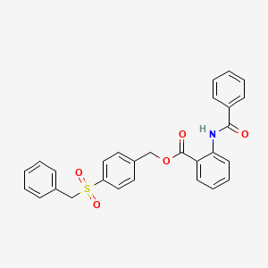 molecular formula C28H23NO5S B4869859 4-(benzylsulfonyl)benzyl 2-(benzoylamino)benzoate 