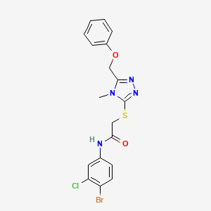 N-(4-bromo-3-chlorophenyl)-2-{[4-methyl-5-(phenoxymethyl)-4H-1,2,4-triazol-3-yl]sulfanyl}acetamide