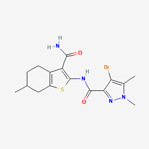 N-[3-(AMINOCARBONYL)-6-METHYL-4,5,6,7-TETRAHYDRO-1-BENZOTHIOPHEN-2-YL]-4-BROMO-1,5-DIMETHYL-1H-PYRAZOLE-3-CARBOXAMIDE