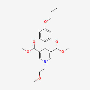 dimethyl 1-(2-methoxyethyl)-4-(4-propoxyphenyl)-1,4-dihydro-3,5-pyridinedicarboxylate