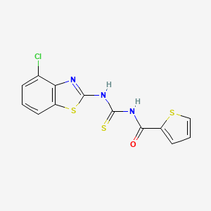 N-[(4-chloro-1,3-benzothiazol-2-yl)carbamothioyl]thiophene-2-carboxamide