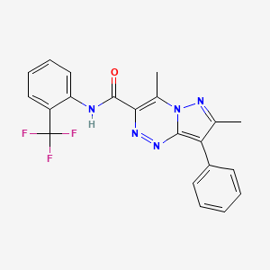 4,7-dimethyl-8-phenyl-N-[2-(trifluoromethyl)phenyl]pyrazolo[5,1-c][1,2,4]triazine-3-carboxamide