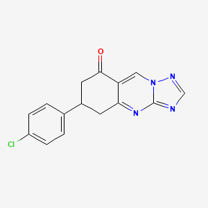 molecular formula C15H11ClN4O B4869975 6-(4-chlorophenyl)-6,7-dihydro[1,2,4]triazolo[5,1-b]quinazolin-8(5H)-one 