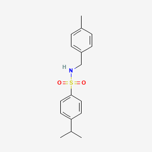 molecular formula C17H21NO2S B4869983 N-[(4-METHYLPHENYL)METHYL]-4-(PROPAN-2-YL)BENZENE-1-SULFONAMIDE 