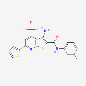 3-amino-N-(3-methylphenyl)-6-(2-thienyl)-4-(trifluoromethyl)thieno[2,3-b]pyridine-2-carboxamide