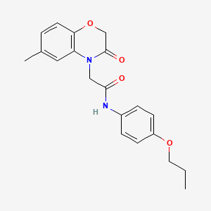 2-(6-methyl-3-oxo-2,3-dihydro-4H-1,4-benzoxazin-4-yl)-N-(4-propoxyphenyl)acetamide