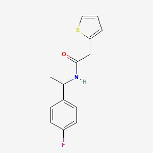 N-[1-(4-fluorophenyl)ethyl]-2-(thiophen-2-yl)acetamide