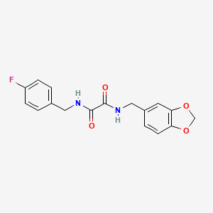 molecular formula C17H15FN2O4 B4870061 N-(1,3-benzodioxol-5-ylmethyl)-N'-(4-fluorobenzyl)ethanediamide 