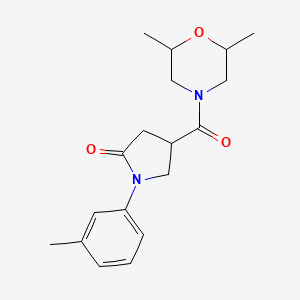 4-[(2,6-Dimethylmorpholin-4-yl)carbonyl]-1-(3-methylphenyl)pyrrolidin-2-one