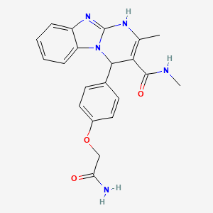 molecular formula C21H21N5O3 B4870094 4-[4-(2-amino-2-oxoethoxy)phenyl]-N,2-dimethyl-1,4-dihydropyrimido[1,2-a]benzimidazole-3-carboxamide 