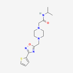 N-isopropyl-2-(4-{[3-(2-thienyl)-1,2,4-oxadiazol-5-yl]methyl}-1-piperazinyl)acetamide