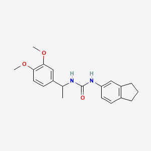 molecular formula C20H24N2O3 B4870113 1-(2,3-dihydro-1H-inden-5-yl)-3-[1-(3,4-dimethoxyphenyl)ethyl]urea 