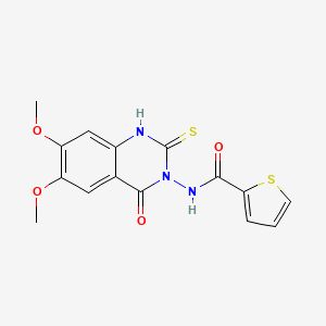 N-(6,7-dimethoxy-4-oxo-2-thioxo-1,4-dihydroquinazolin-3(2H)-yl)thiophene-2-carboxamide