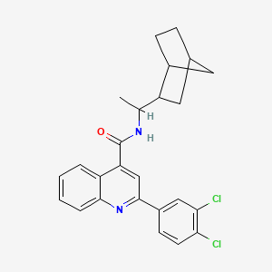 molecular formula C25H24Cl2N2O B4870179 N-[1-(bicyclo[2.2.1]hept-2-yl)ethyl]-2-(3,4-dichlorophenyl)quinoline-4-carboxamide 