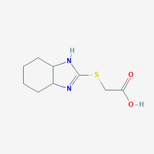 B487020 (3a,4,5,6,7,7a-hexahydro-1H-benzimidazol-2-ylsulfanyl)acetic acid CAS No. 797781-76-1
